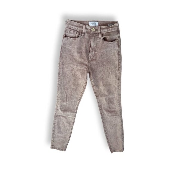 FRAME light pink Ali High Rise Cigarette jeans size 25 - Picture 1 of 6